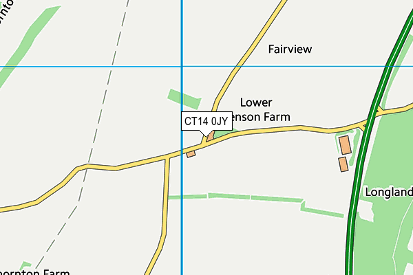 CT14 0JY map - OS VectorMap District (Ordnance Survey)