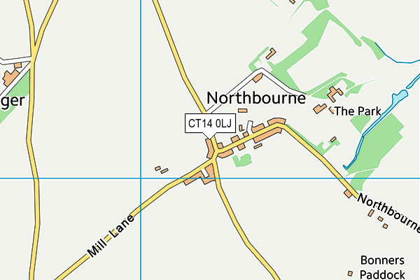 CT14 0LJ map - OS VectorMap District (Ordnance Survey)