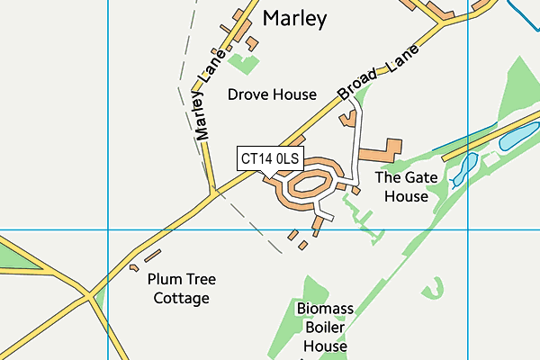 CT14 0LS map - OS VectorMap District (Ordnance Survey)