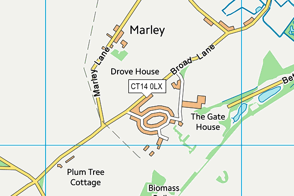 CT14 0LX map - OS VectorMap District (Ordnance Survey)