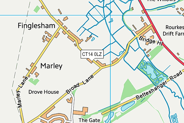 CT14 0LZ map - OS VectorMap District (Ordnance Survey)