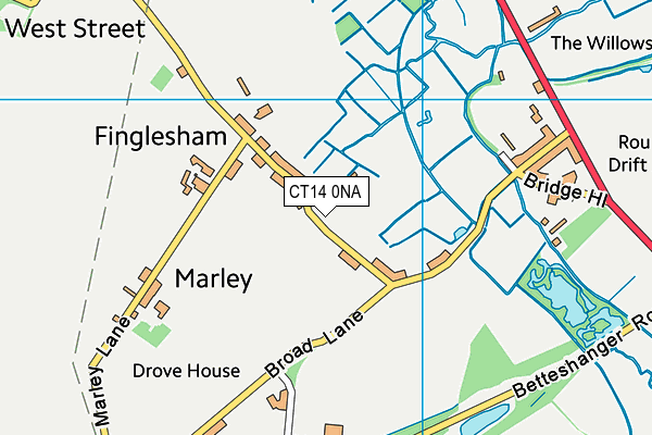 CT14 0NA map - OS VectorMap District (Ordnance Survey)