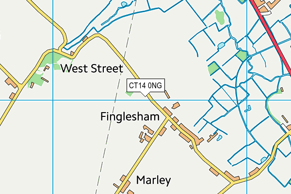 CT14 0NG map - OS VectorMap District (Ordnance Survey)