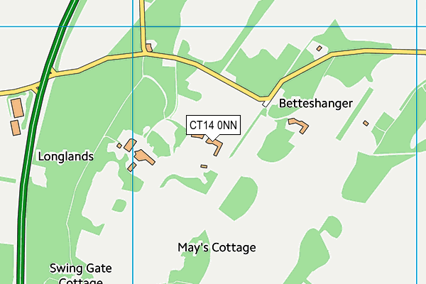 CT14 0NN map - OS VectorMap District (Ordnance Survey)