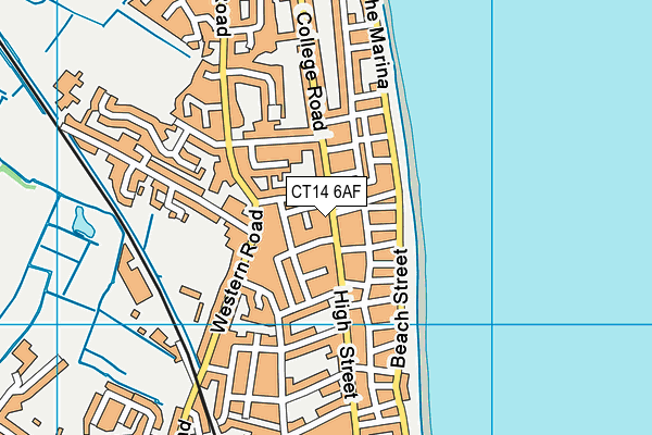 CT14 6AF map - OS VectorMap District (Ordnance Survey)