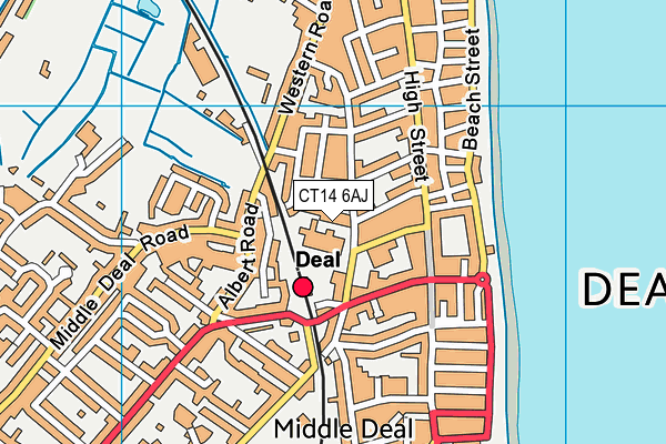 CT14 6AJ map - OS VectorMap District (Ordnance Survey)