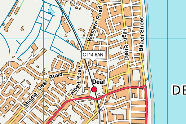 CT14 6AN map - OS VectorMap District (Ordnance Survey)