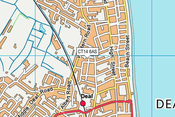 CT14 6AS map - OS VectorMap District (Ordnance Survey)