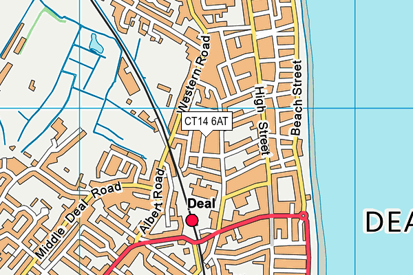 CT14 6AT map - OS VectorMap District (Ordnance Survey)