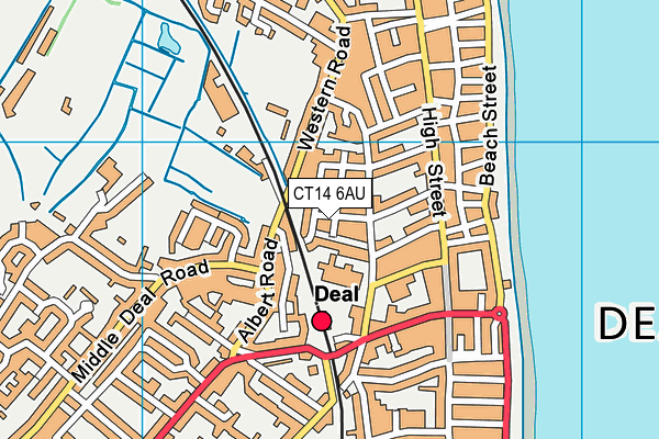 CT14 6AU map - OS VectorMap District (Ordnance Survey)