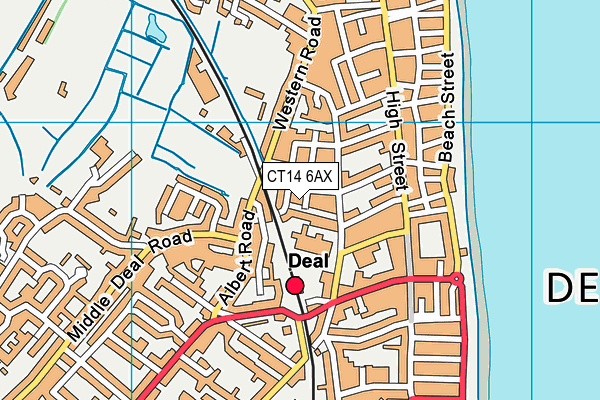 CT14 6AX map - OS VectorMap District (Ordnance Survey)