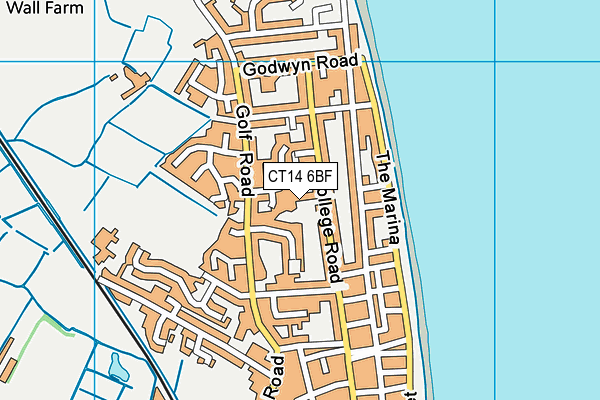 CT14 6BF map - OS VectorMap District (Ordnance Survey)