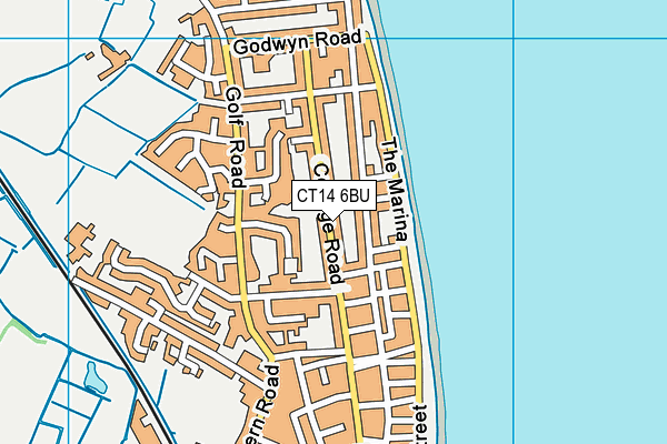 CT14 6BU map - OS VectorMap District (Ordnance Survey)