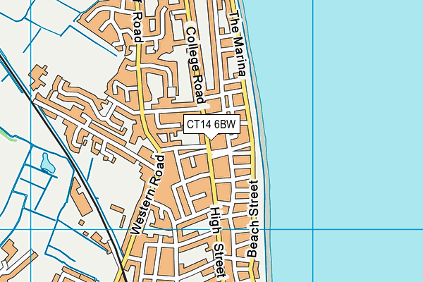 CT14 6BW map - OS VectorMap District (Ordnance Survey)