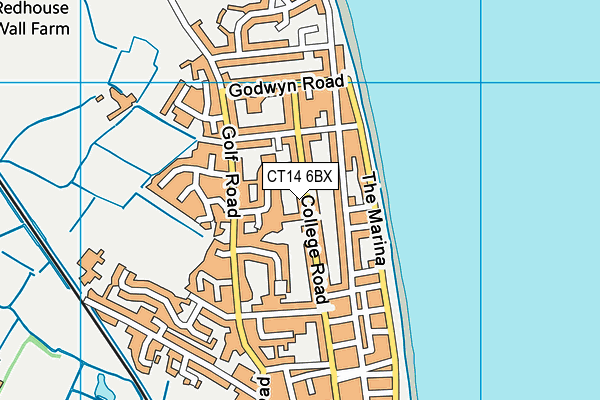 CT14 6BX map - OS VectorMap District (Ordnance Survey)