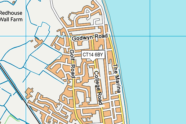 CT14 6BY map - OS VectorMap District (Ordnance Survey)