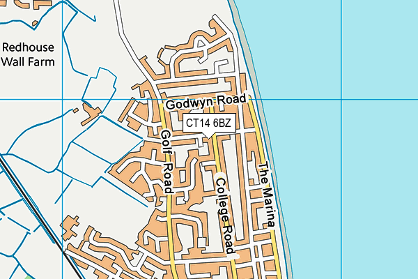 CT14 6BZ map - OS VectorMap District (Ordnance Survey)