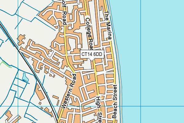 CT14 6DD map - OS VectorMap District (Ordnance Survey)