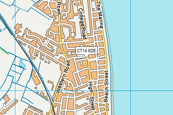 CT14 6DE map - OS VectorMap District (Ordnance Survey)