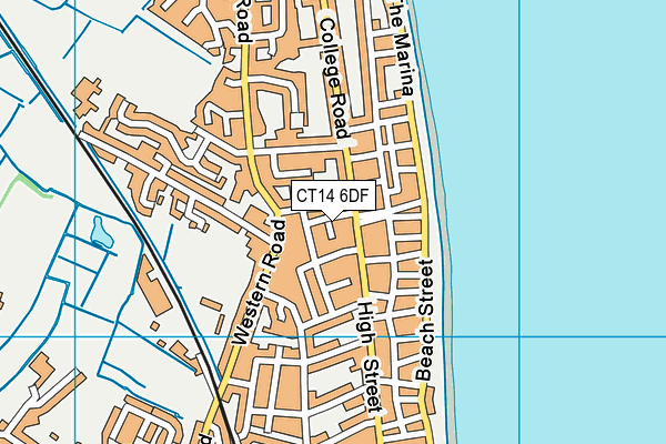 CT14 6DF map - OS VectorMap District (Ordnance Survey)