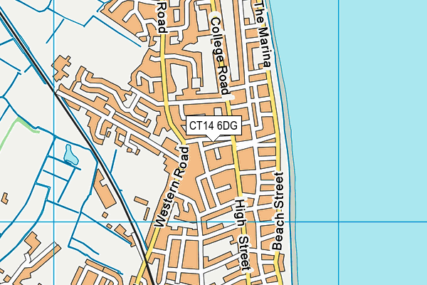 CT14 6DG map - OS VectorMap District (Ordnance Survey)