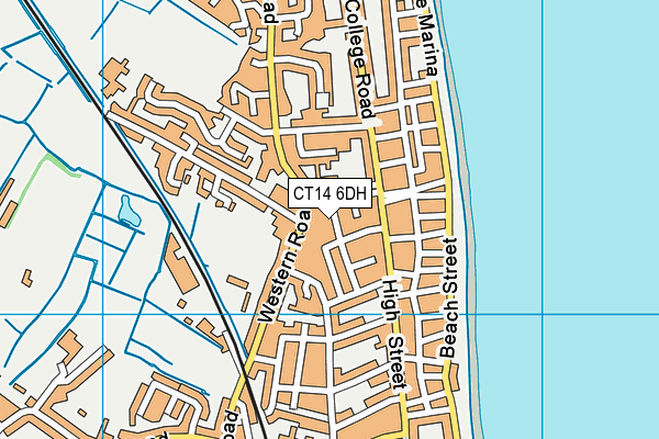 CT14 6DH map - OS VectorMap District (Ordnance Survey)