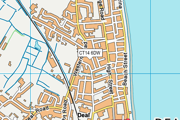 CT14 6DW map - OS VectorMap District (Ordnance Survey)