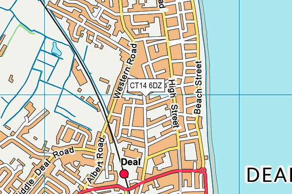 CT14 6DZ map - OS VectorMap District (Ordnance Survey)