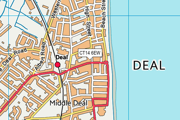 CT14 6EW map - OS VectorMap District (Ordnance Survey)