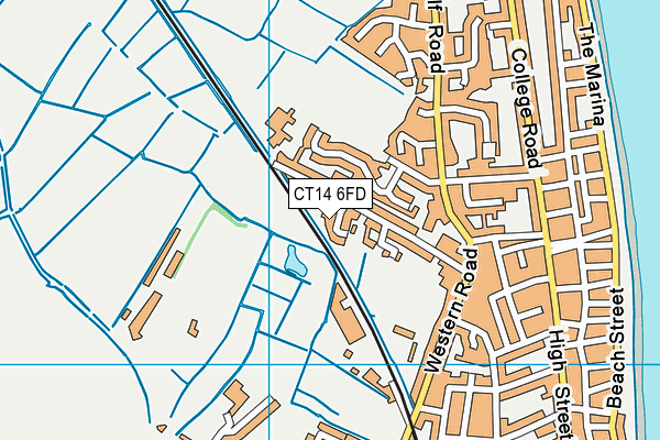 CT14 6FD map - OS VectorMap District (Ordnance Survey)