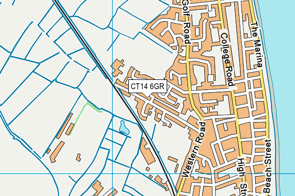 CT14 6GR map - OS VectorMap District (Ordnance Survey)