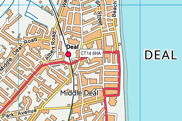 CT14 6HA map - OS VectorMap District (Ordnance Survey)