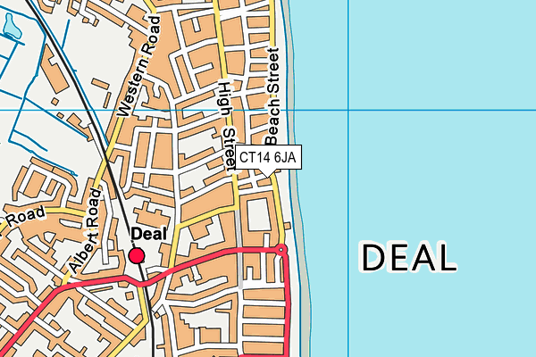 CT14 6JA map - OS VectorMap District (Ordnance Survey)