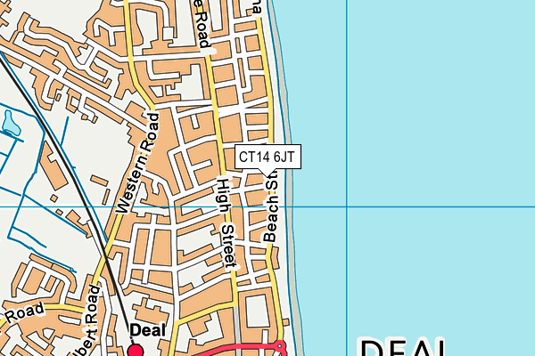 CT14 6JT map - OS VectorMap District (Ordnance Survey)