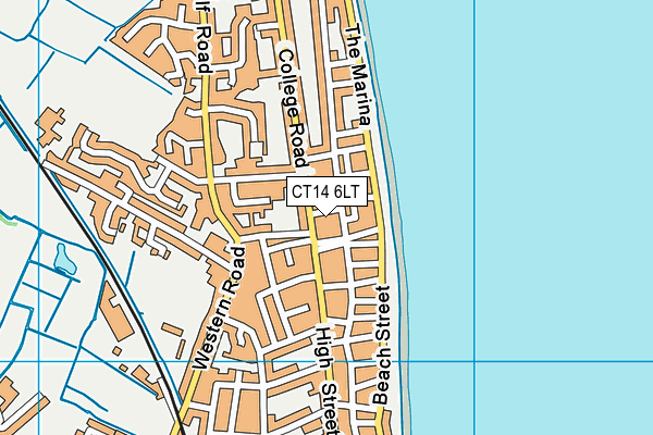 CT14 6LT map - OS VectorMap District (Ordnance Survey)
