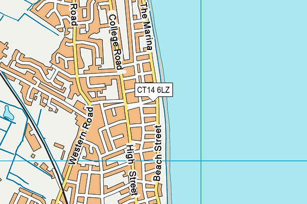 CT14 6LZ map - OS VectorMap District (Ordnance Survey)