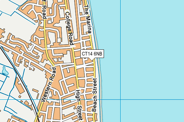 CT14 6NB map - OS VectorMap District (Ordnance Survey)