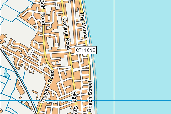 CT14 6NE map - OS VectorMap District (Ordnance Survey)
