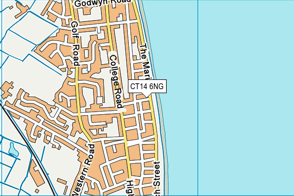 CT14 6NG map - OS VectorMap District (Ordnance Survey)