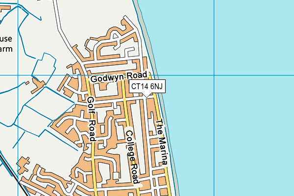 CT14 6NJ map - OS VectorMap District (Ordnance Survey)