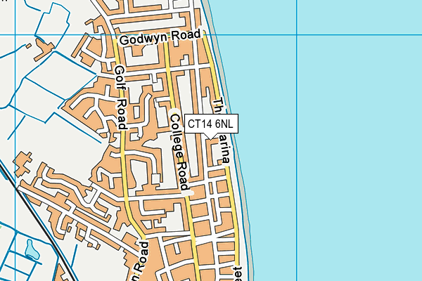 CT14 6NL map - OS VectorMap District (Ordnance Survey)