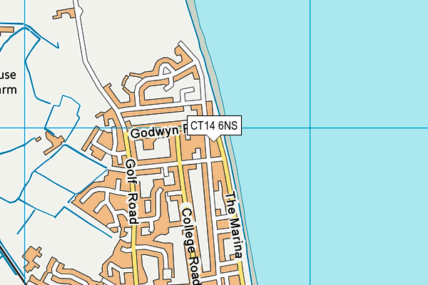CT14 6NS map - OS VectorMap District (Ordnance Survey)