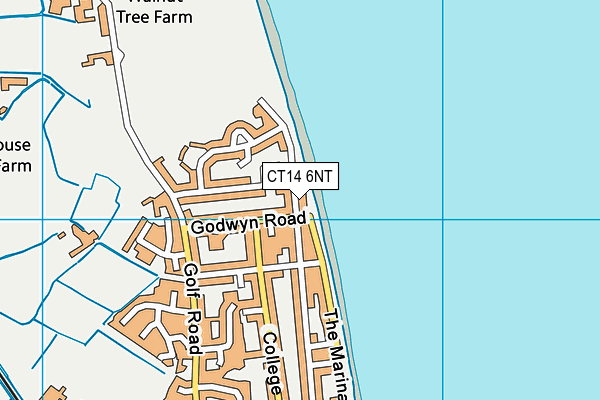 CT14 6NT map - OS VectorMap District (Ordnance Survey)