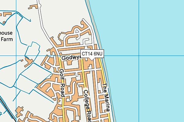 CT14 6NU map - OS VectorMap District (Ordnance Survey)