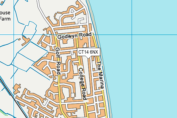 CT14 6NX map - OS VectorMap District (Ordnance Survey)