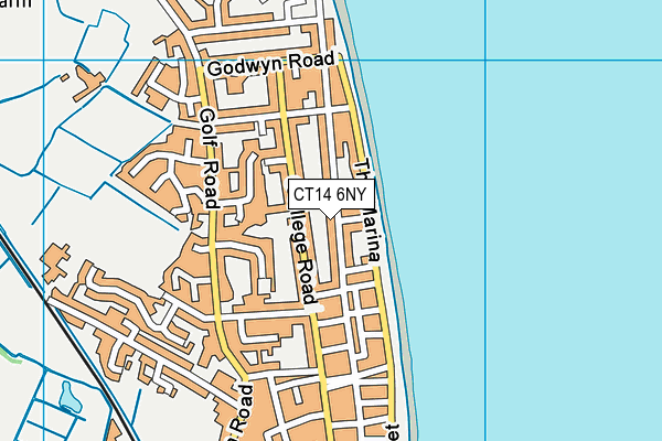 CT14 6NY map - OS VectorMap District (Ordnance Survey)