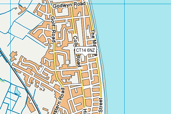 CT14 6NZ map - OS VectorMap District (Ordnance Survey)