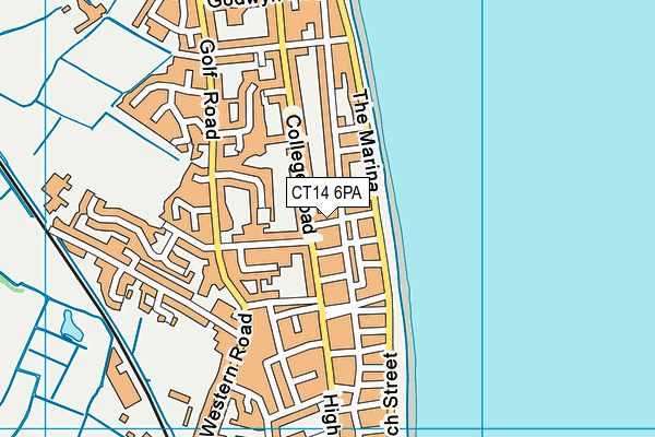 CT14 6PA map - OS VectorMap District (Ordnance Survey)