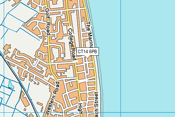 CT14 6PB map - OS VectorMap District (Ordnance Survey)