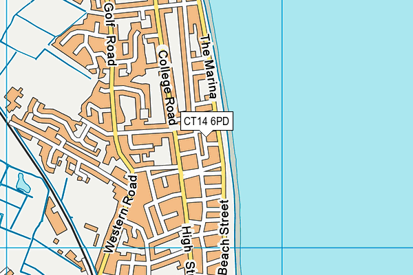 CT14 6PD map - OS VectorMap District (Ordnance Survey)
